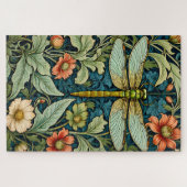 William Morris Style Flower Pattern Dragonfly Puzz Puzzle (Horizontal)
