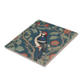 William Morris Style Great gepunktet Woodpecker Bi Fliese (Seite)
