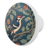 William Morris Style Great gepunktet Woodpecker Bi Keramikknauf (Rechts)