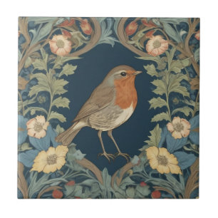 William Morris Style R Robin RedBrustvogel Fliese