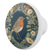 William Morris Style R Robin RedBrustvogel Keramikknauf (Rechts)