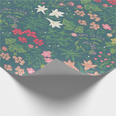 William Morris Style Spring Garden Blumenmuster Geschenkpapier (Ecke)