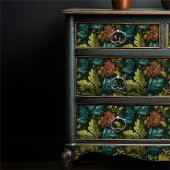 William Morris Style Viktorianisch Green Botanical Seidenpapier