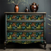 William Morris Style Viktorianisch Green Botanical Seidenpapier