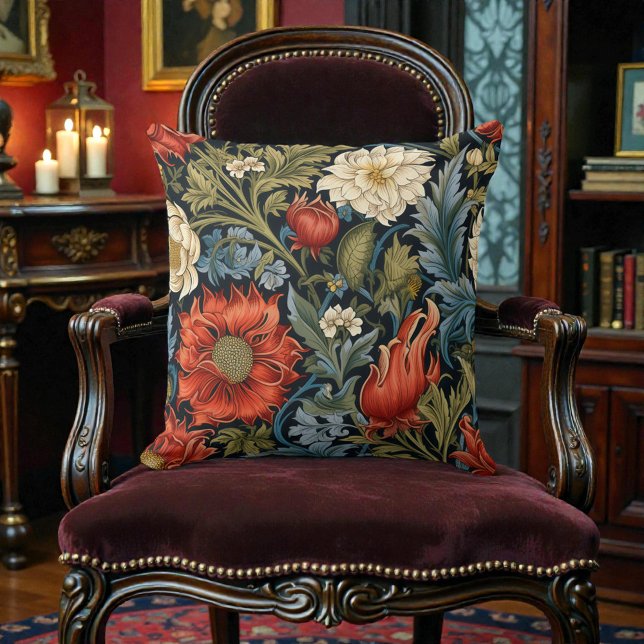 William Morris Styled Floral Pattern Kissen (Von Creator hochgeladen)
