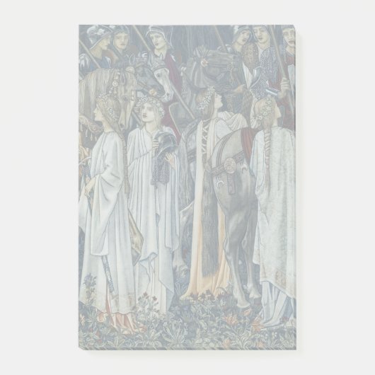 William Morris Suche nach Heiligem Gral: Schildwal Post-it Klebezettel (Vorderseite)
