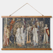 William Morris Suche nach Heiligem Gral: Schildwal Wandteppich Mit Holzrahmen (Vorne)