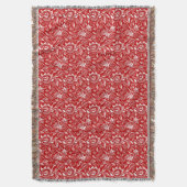 William Morris Sunblumen, Deep Red and White Decke (Vorderseite Vertikal)