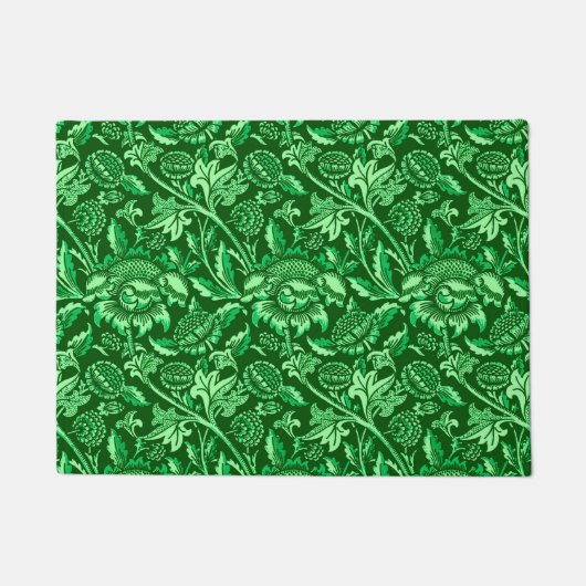 William Morris Sunblumen, Emerald Green Fußmatte (Vorderseite)