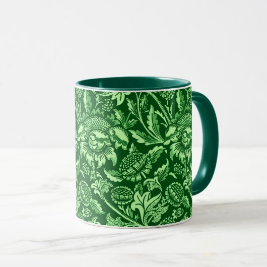 William Morris Sunblumen, Emerald Green Tasse (VorderseiteRechts)