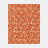 William Morris Sunblumen, Mandarin Orange Fleecedecke (Vorderseite)