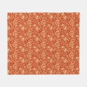 William Morris Sunblumen, Mandarin Orange Fleecedecke (Vorderseite (Horizontal))
