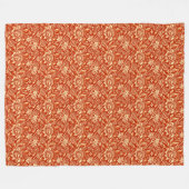 William Morris Sunblumen, Mandarin Orange Fleecedecke (Vorderseite (Horizontal))