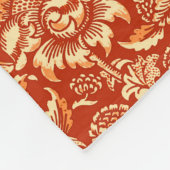 William Morris Sunblumen, Mandarin Orange Fleecedecke (Ecke)