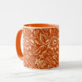 William Morris Sunblumen, Mandarin Orange Tasse (Vorderseite Links)
