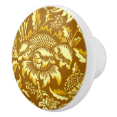 William Morris Sunblumen, Mustard Gold & Yellow Keramikknauf (Rechts)