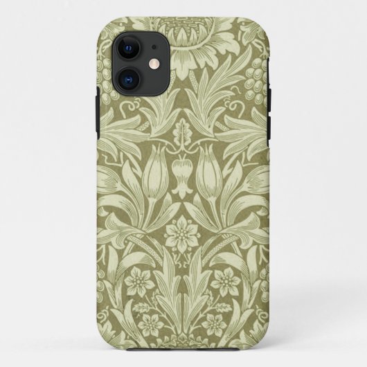 William Morris Sunflower Green Blume Case-Mate iPhone Hülle (Rückseite)