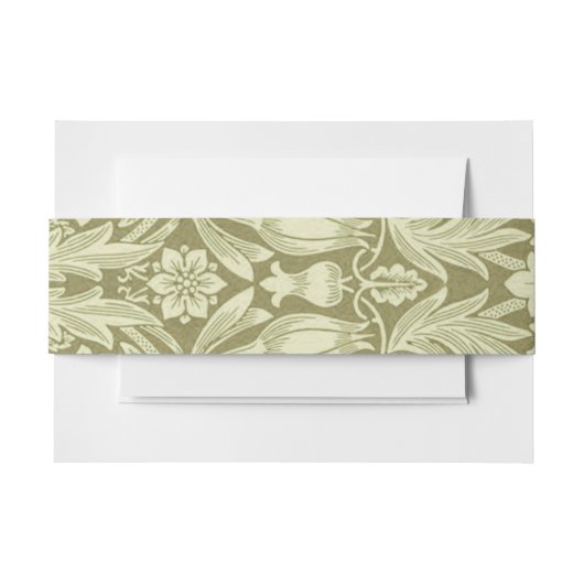 William Morris Sunflower Green Blume Einladungsbanderole (Vorderseite Beispiel)