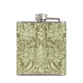 William Morris Sunflower Green Blume Flachmann (Rückseite)