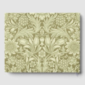 William Morris Sunflower Green Blume Gästebuch (Rückseite)