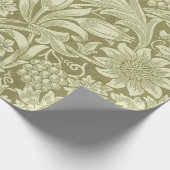 William Morris Sunflower Green Blume Geschenkpapier (Ecke)