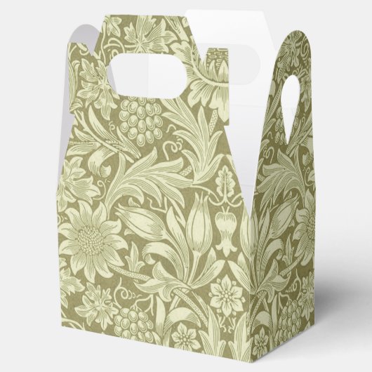 William Morris Sunflower Green Blume Geschenkschachtel (Geöffnet)