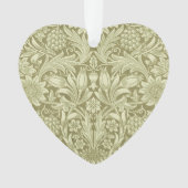 William Morris Sunflower Green Blume Ornament (Vorderseite)