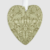 William Morris Sunflower Green Blume Ornament (Vorderseite)