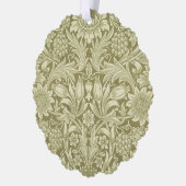 William Morris Sunflower Green Blume Ornament Karte (Links)