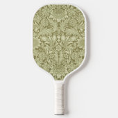 William Morris Sunflower Green Blume Pickleball Schläger (Vorderseite)