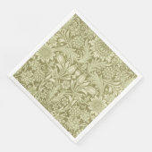 William Morris Sunflower Green Blume Serviette (Ecke)