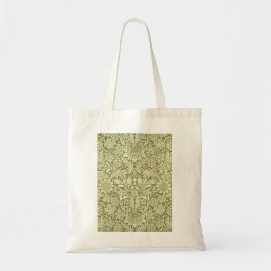 William Morris Sunflower Green Blume Tragetasche (Vorne)