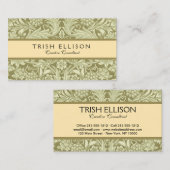 William Morris Sunflower Green Blume Visitenkarte (Vorne/Hinten)