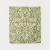 William Morris Sunflower Green Blume Wandteppich (Vorderseite)