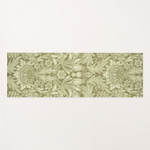 William Morris Sunflower Green Blume Yogamatte (Vorderseite (Horizontal))