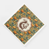 William Morris Sunflower Squirrel Paper Cup Serviette (Ecke)