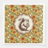 William Morris Sunflower Squirrel Serviette (Vorderseite)