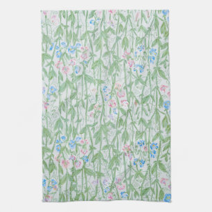 William Morris Süße Erbse Pastell-Blumenkunst Geschirrtuch