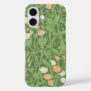 William Morris Süßerbsen-Muster Vintage Botanik iPhone 16 Hülle