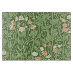 William Morris Süßerbsen-Muster Vintage Botanik Schneidebrett