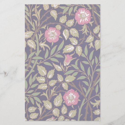 William Morris Sweet Briar Floral Art Nouveau Briefpapier (Vorderseite)