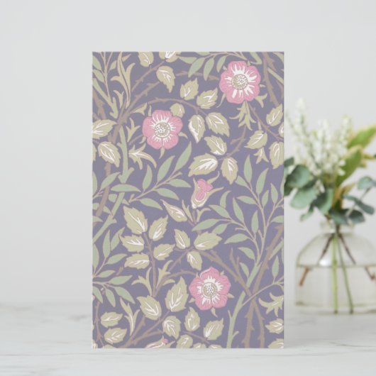 William Morris Sweet Briar Floral Art Nouveau Briefpapier (Stehend Vorderseite)