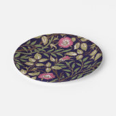 William Morris Sweet Briar Floral Art Nouveau Pappteller (Schrägansicht)