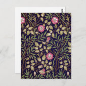 William Morris Sweet Briar Floral Art Nouveau Postkarte (Vorne/Hinten)