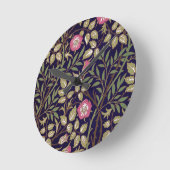 William Morris Sweet Briar Floral Art Nouveau Runde Wanduhr (Winkel)