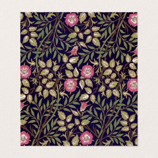 William Morris Sweet Briar Floral Art Nouveau Visitenkarten (Außenseite Aufgefaltet)