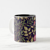 William Morris Sweet Briar Floral Art Nouveau Zweifarbige Tasse (Vorderseite Links)