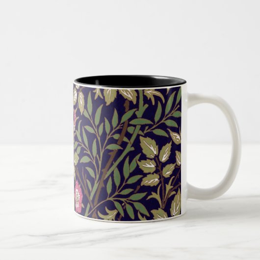 William Morris Sweet Briar Floral Art Nouveau Zweifarbige Tasse (Rechts)