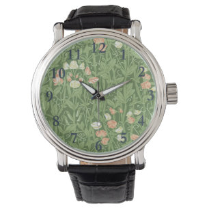 William Morris Sweet Pea Floral Design Armbanduhr