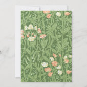 William Morris Sweet Pea Floral Design Einladung (Rückseite)